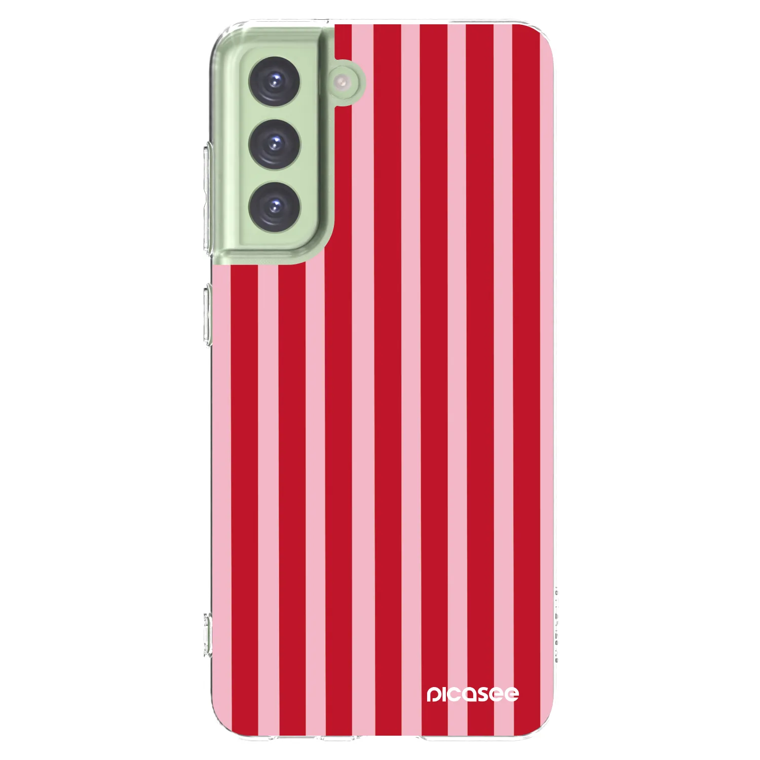 Picasee silikonový průhledný obal pro Samsung Galaxy S21 FE 5G - Lines red