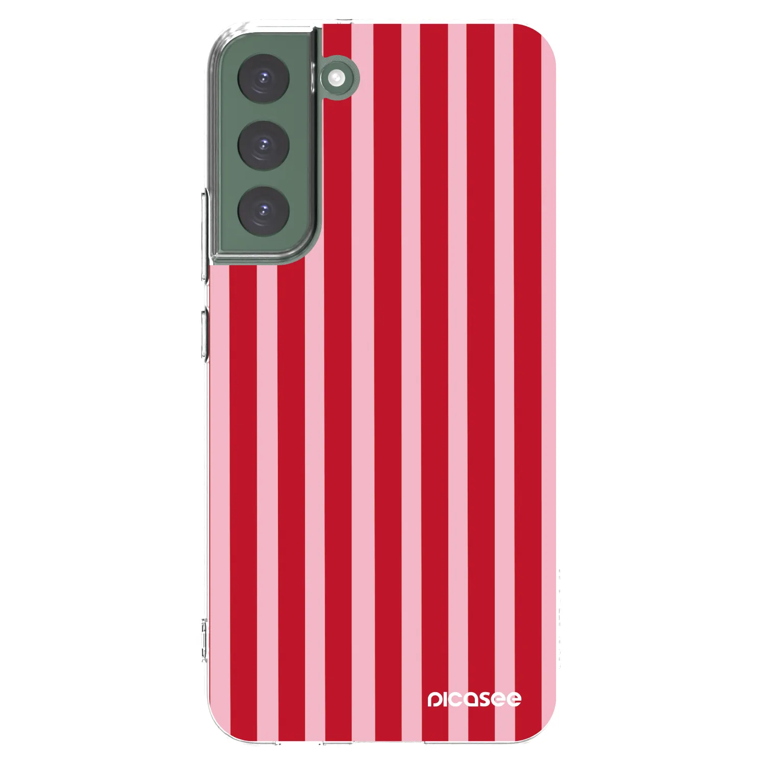 Picasee silikonový průhledný obal pro Samsung Galaxy S22+ 5G - Lines red