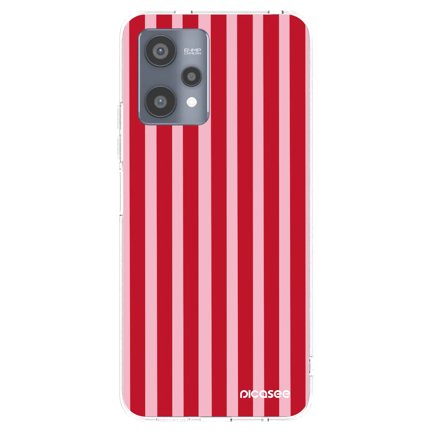 Picasee silikonový průhledný obal pro Realme 9 Pro 5G - Lines red