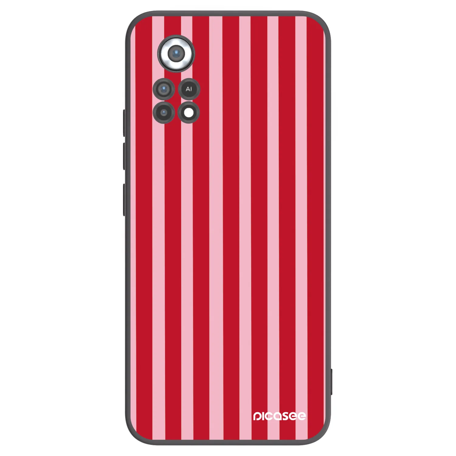 Picasee silikonový černý obal pro Xiaomi Poco X4 Pro 5G - Lines red