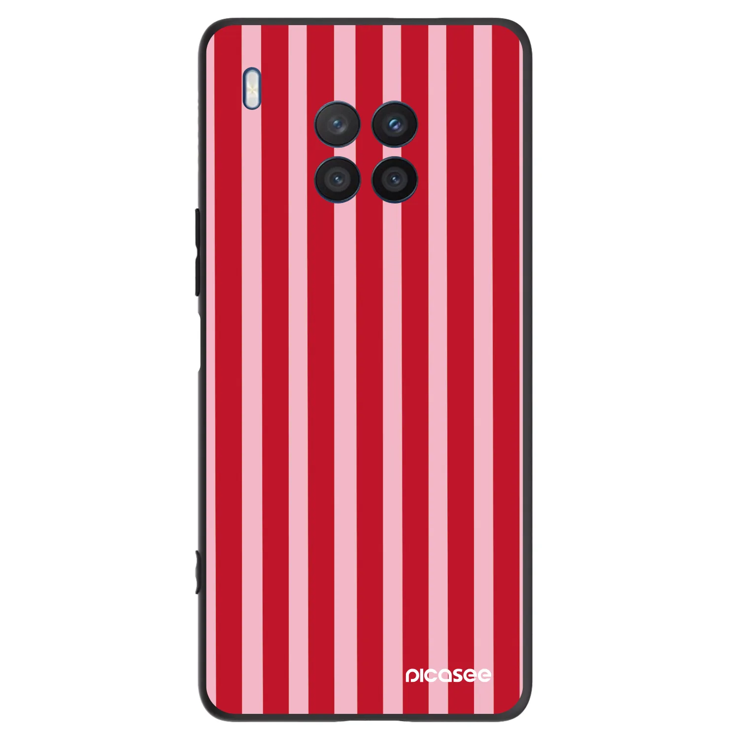 Picasee silikonový černý obal pro Honor 50 Lite - Lines red