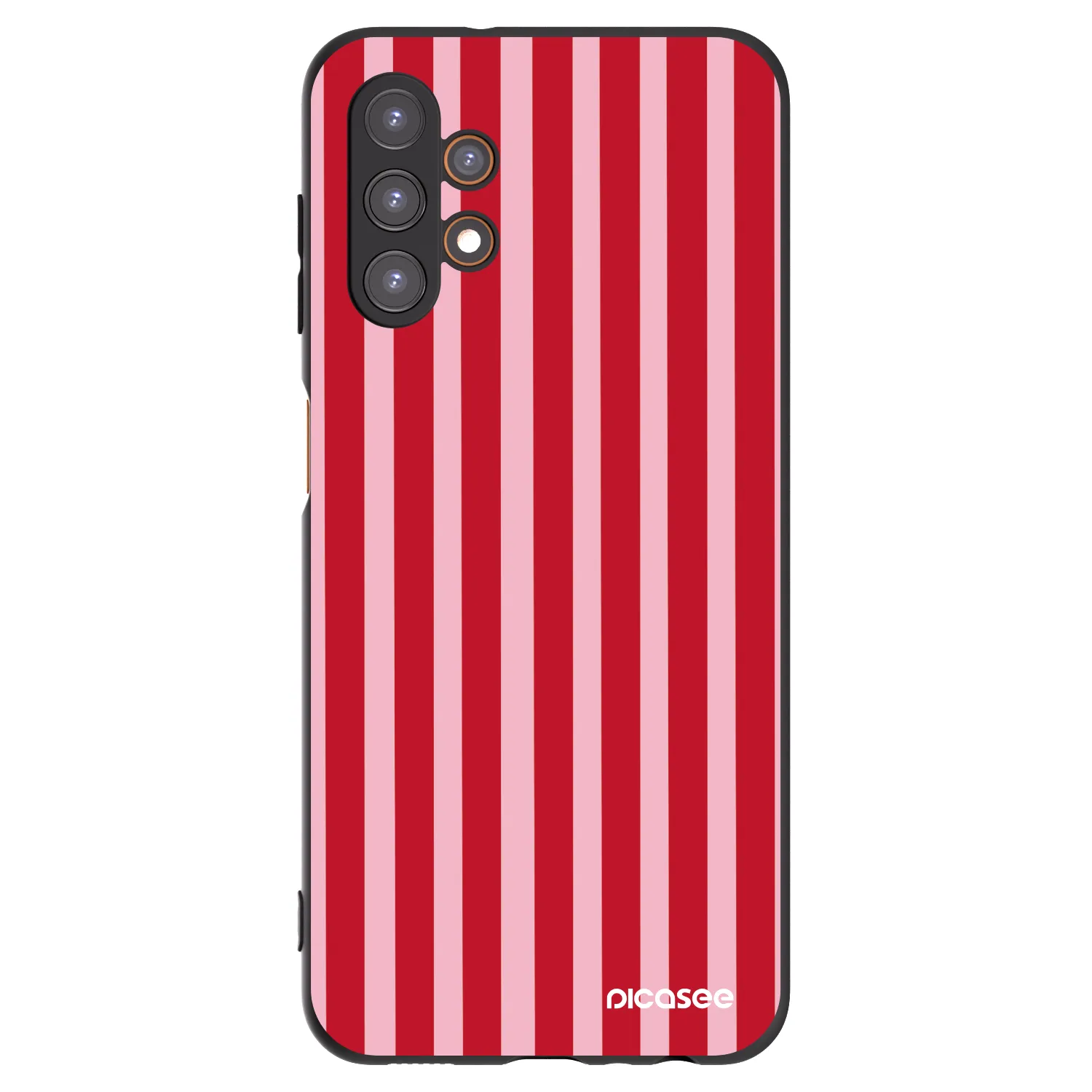 Picasee silikonový černý obal pro Samsung Galaxy A13 4G A135 - Lines red