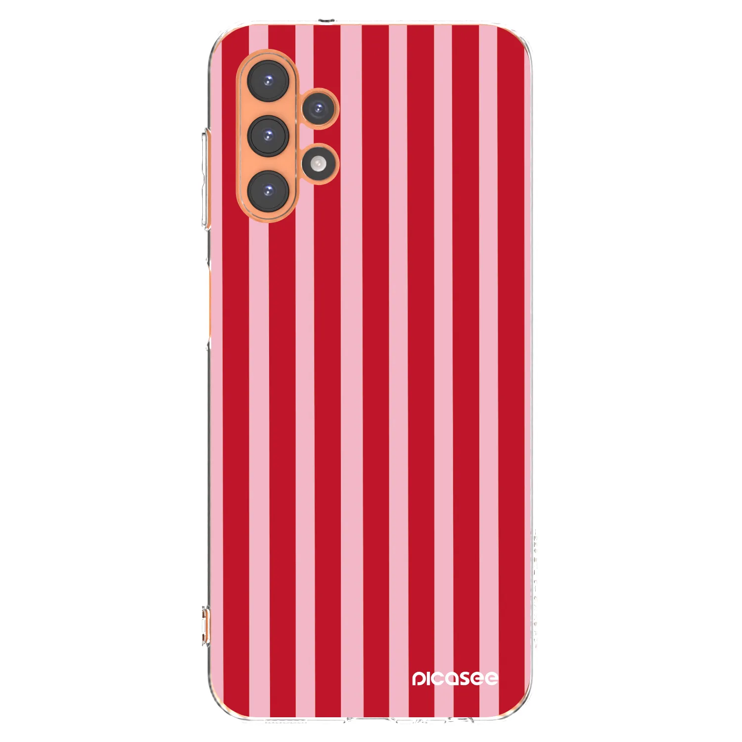 Picasee silikonový průhledný obal pro Samsung Galaxy A13 4G A135 - Lines red