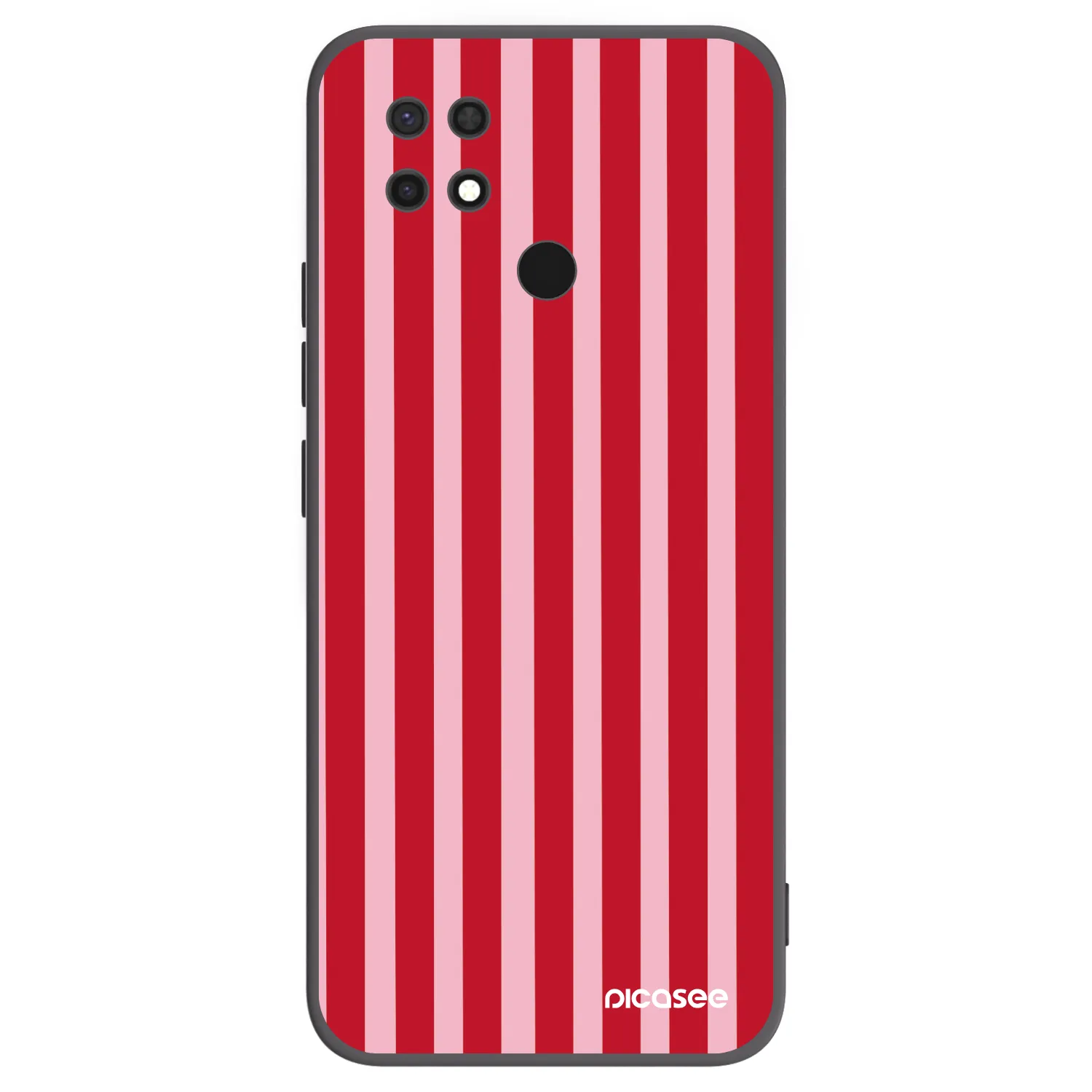 Picasee silikonový černý obal pro Xiaomi Redmi 10C - Lines red