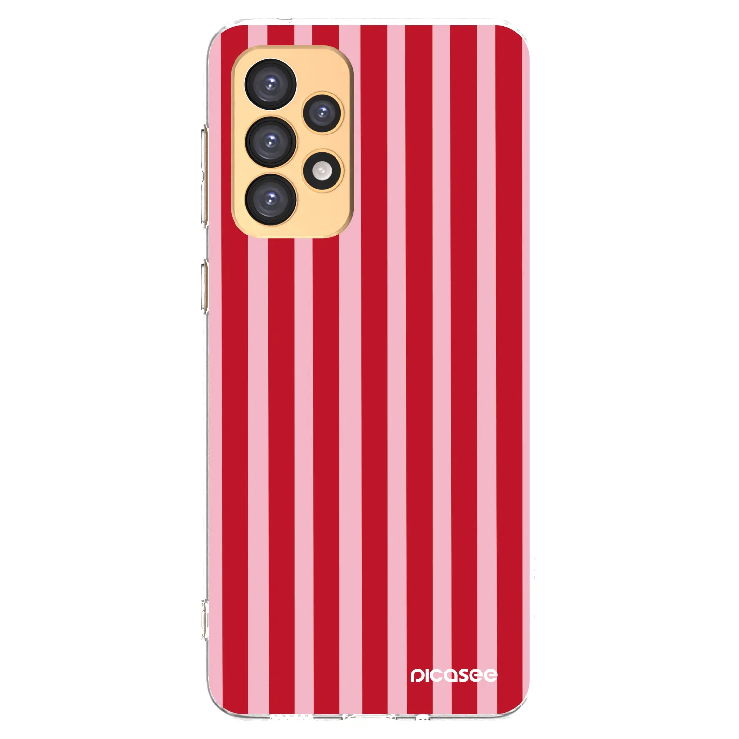 Picasee silikonový průhledný obal pro Samsung Galaxy A33 5G A336 - Lines red