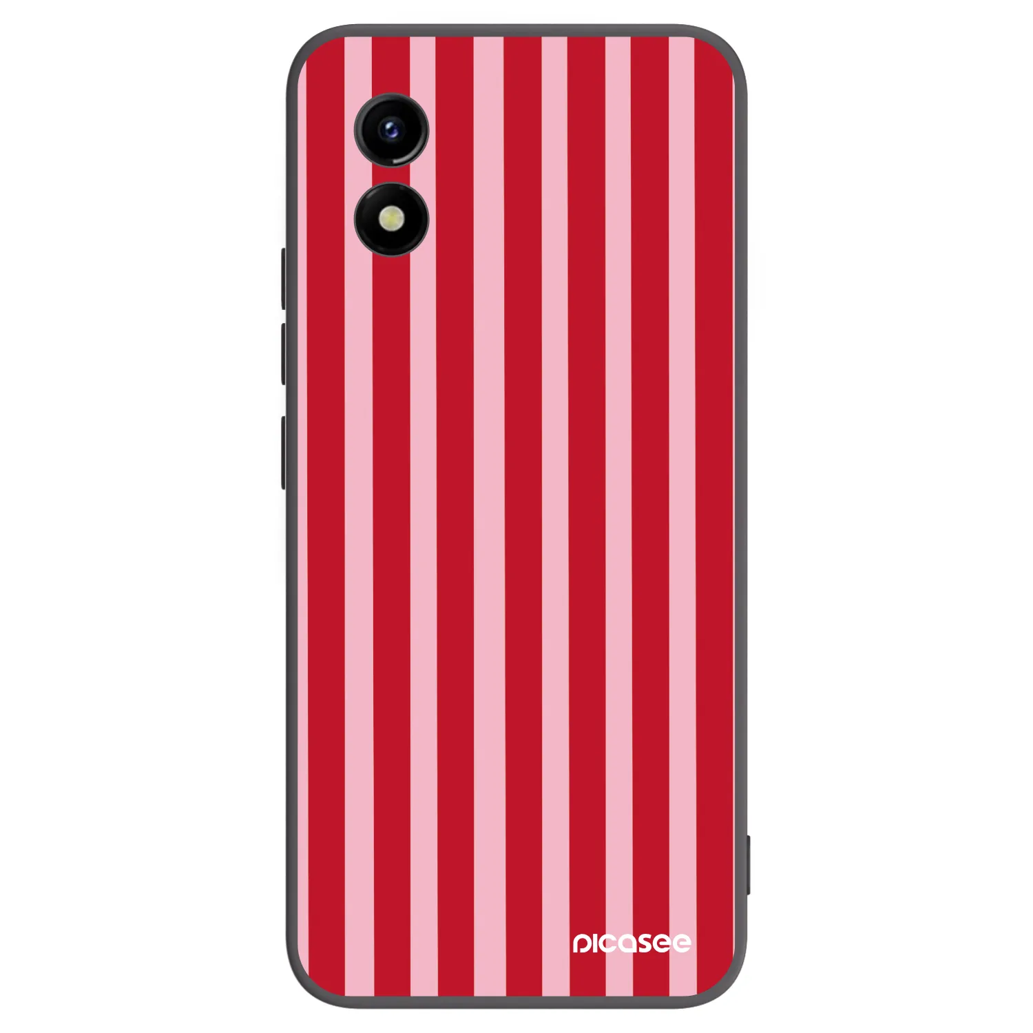 Picasee silikonový černý obal pro Vivo Y01 - Lines red