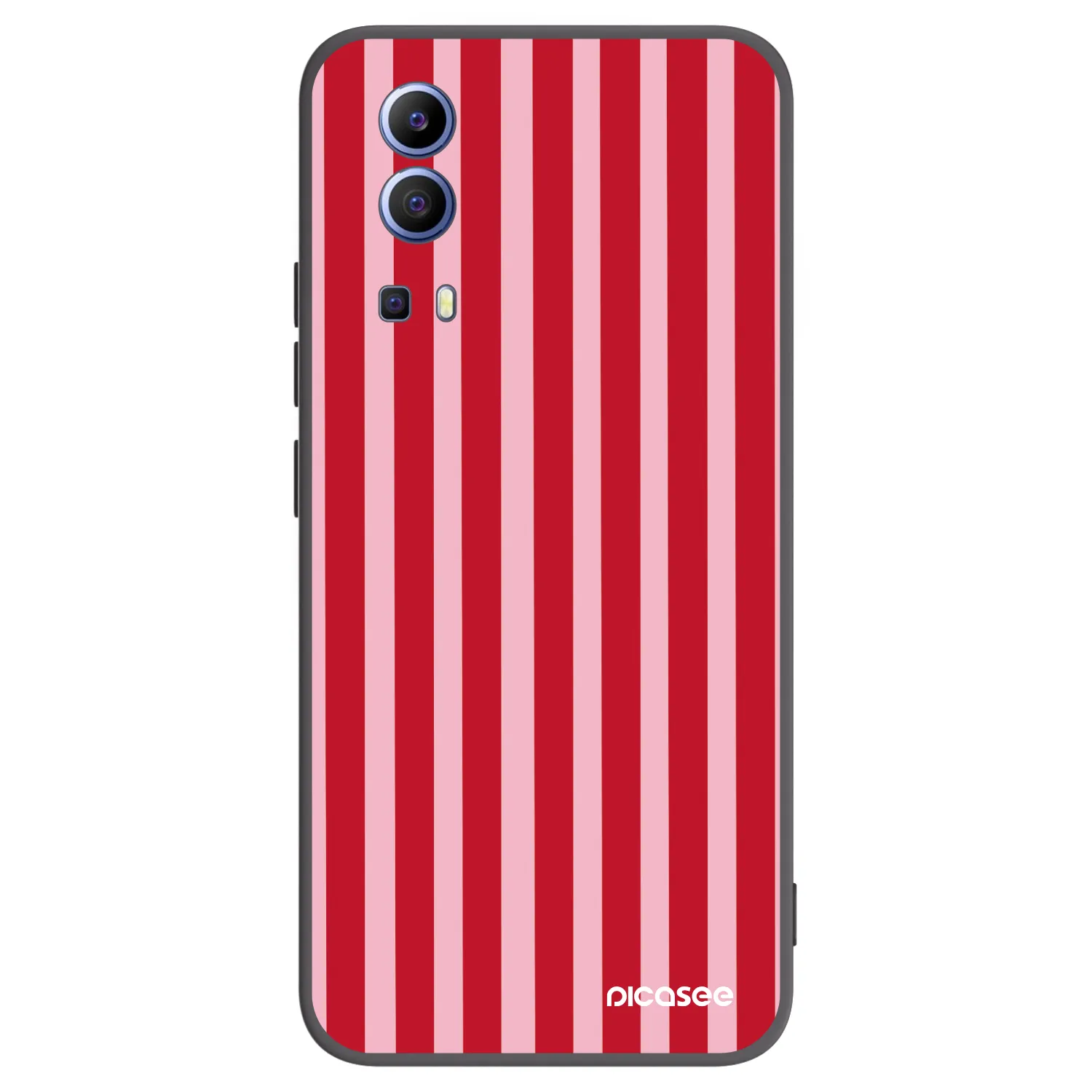 Picasee silikonový černý obal pro Vivo Y52 5G - Lines red