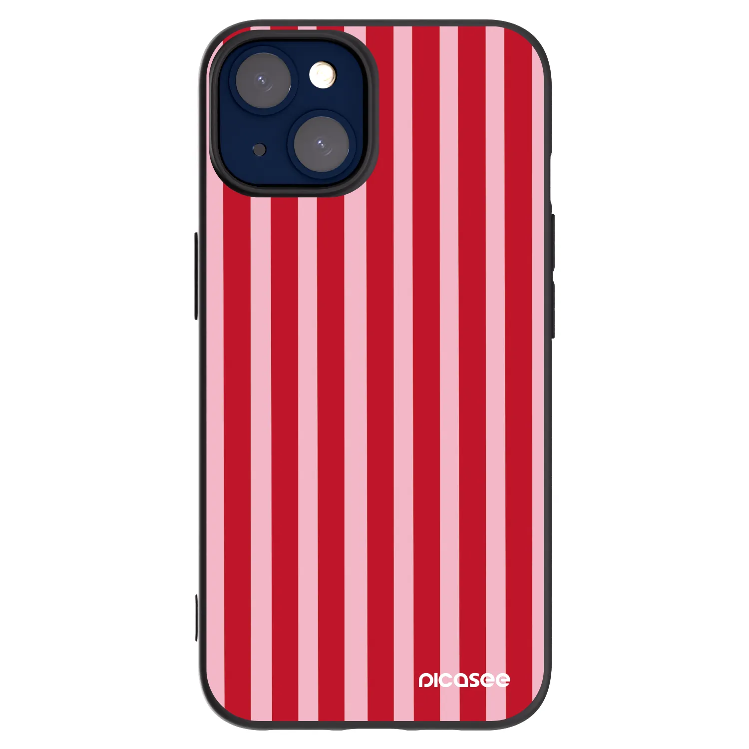 Picasee silikonový černý obal pro Apple iPhone 14 - Lines red
