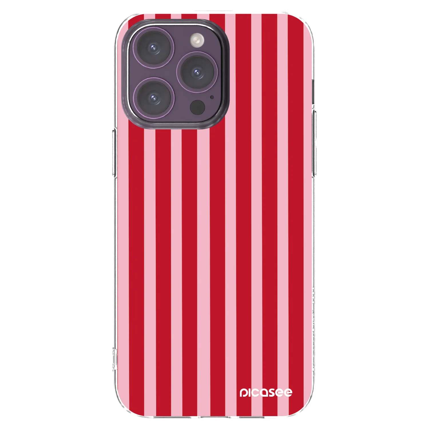 Picasee silikonový průhledný obal pro Apple iPhone 14 Pro Max - Lines red