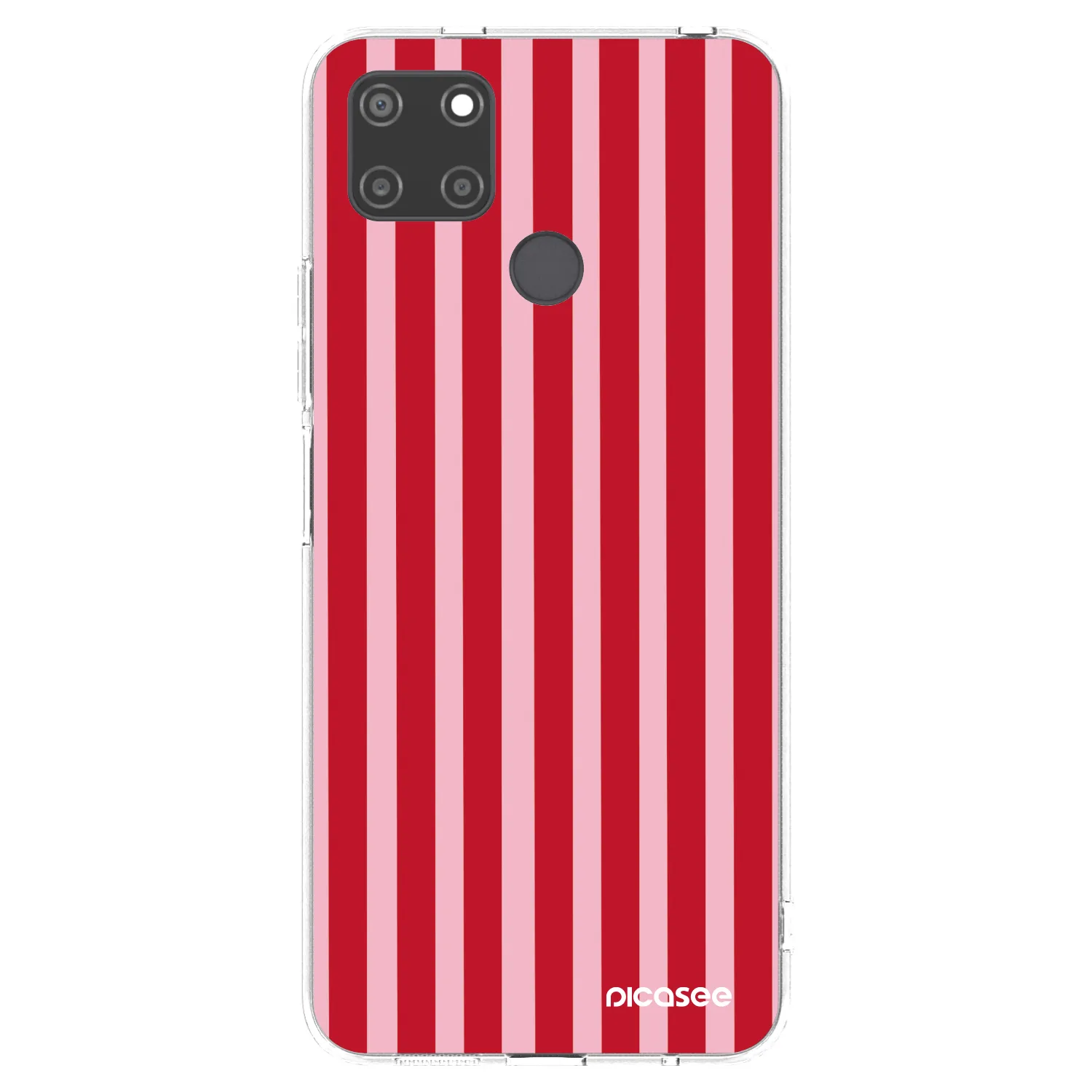 Picasee silikonový průhledný obal pro Realme C21Y - Lines red
