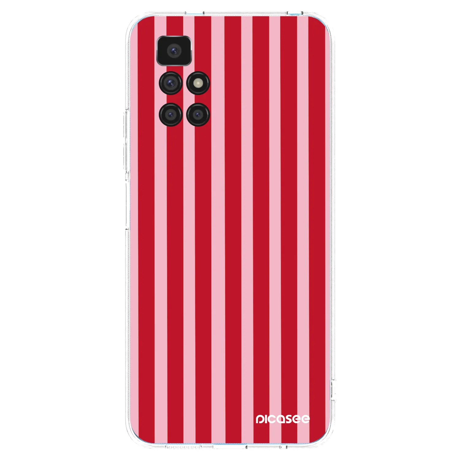 Picasee silikonový průhledný obal pro Xiaomi Redmi 10 (2022) - Lines red