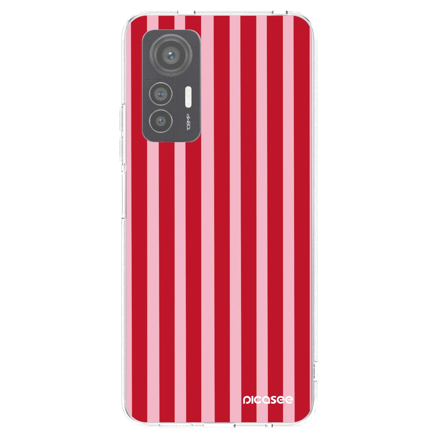 Picasee silikonový průhledný obal pro Xiaomi 12 Lite - Lines red