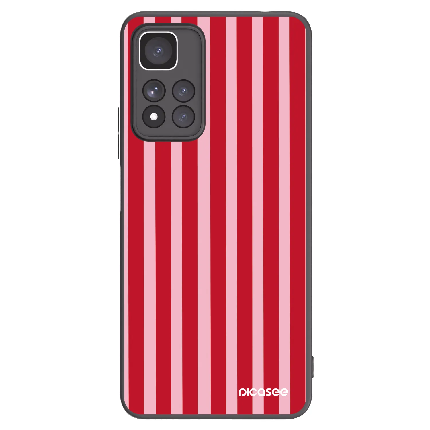 Picasee silikonový černý obal pro Xiaomi Redmi Note 11 Pro+ 5G - Lines red