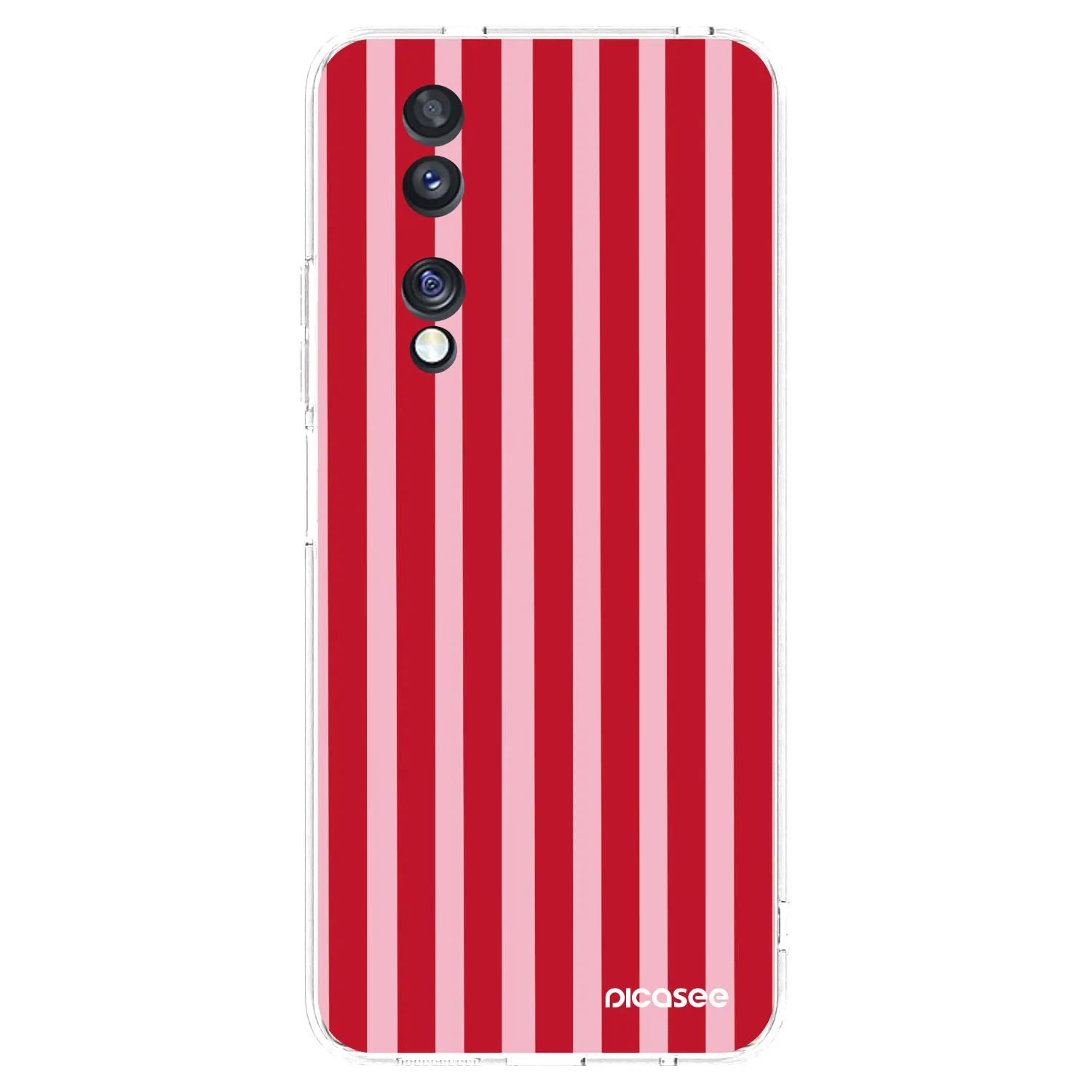 Picasee silikonový průhledný obal pro Honor 70 - Lines red