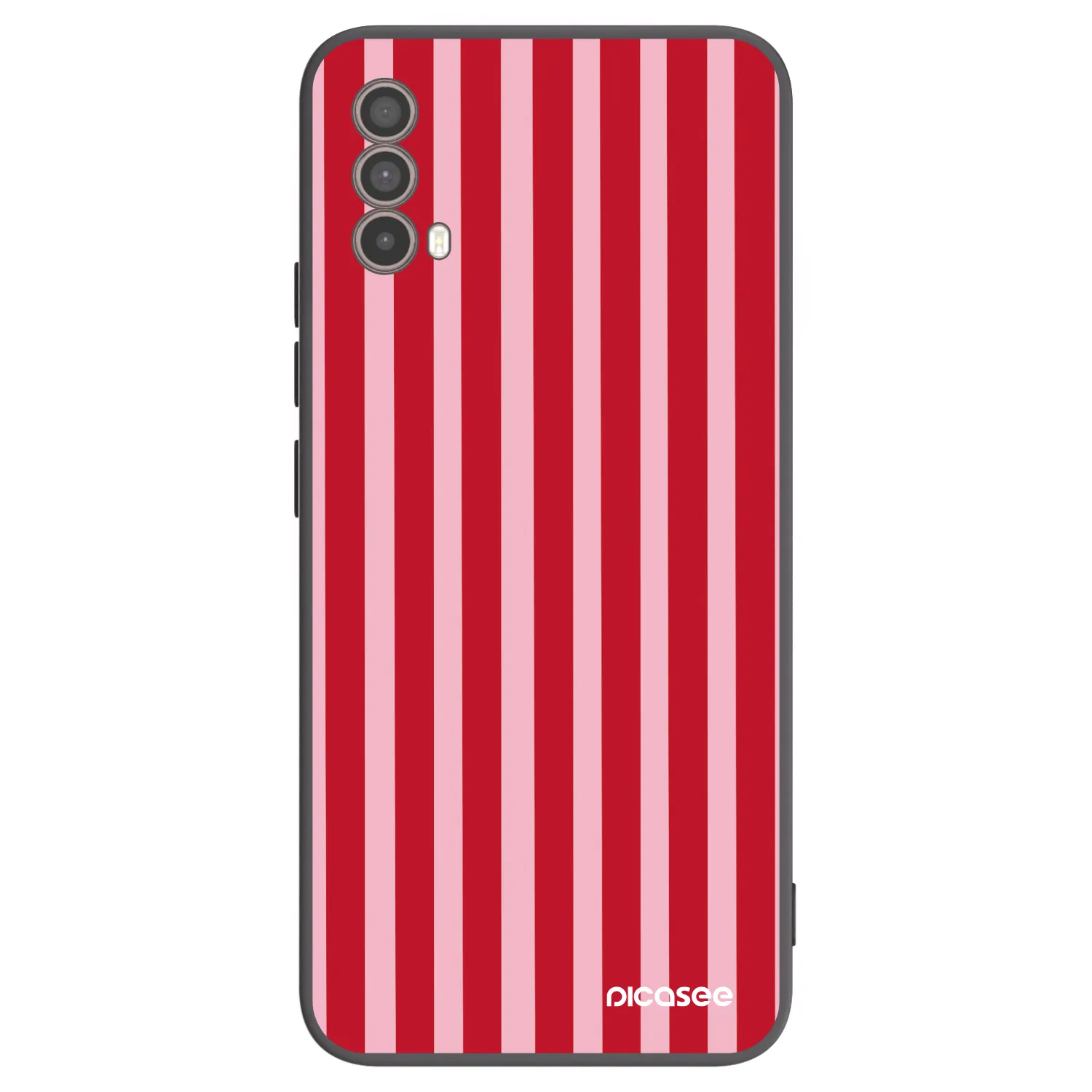 Picasee silikonový černý obal pro Motorola Moto E40 - Lines red