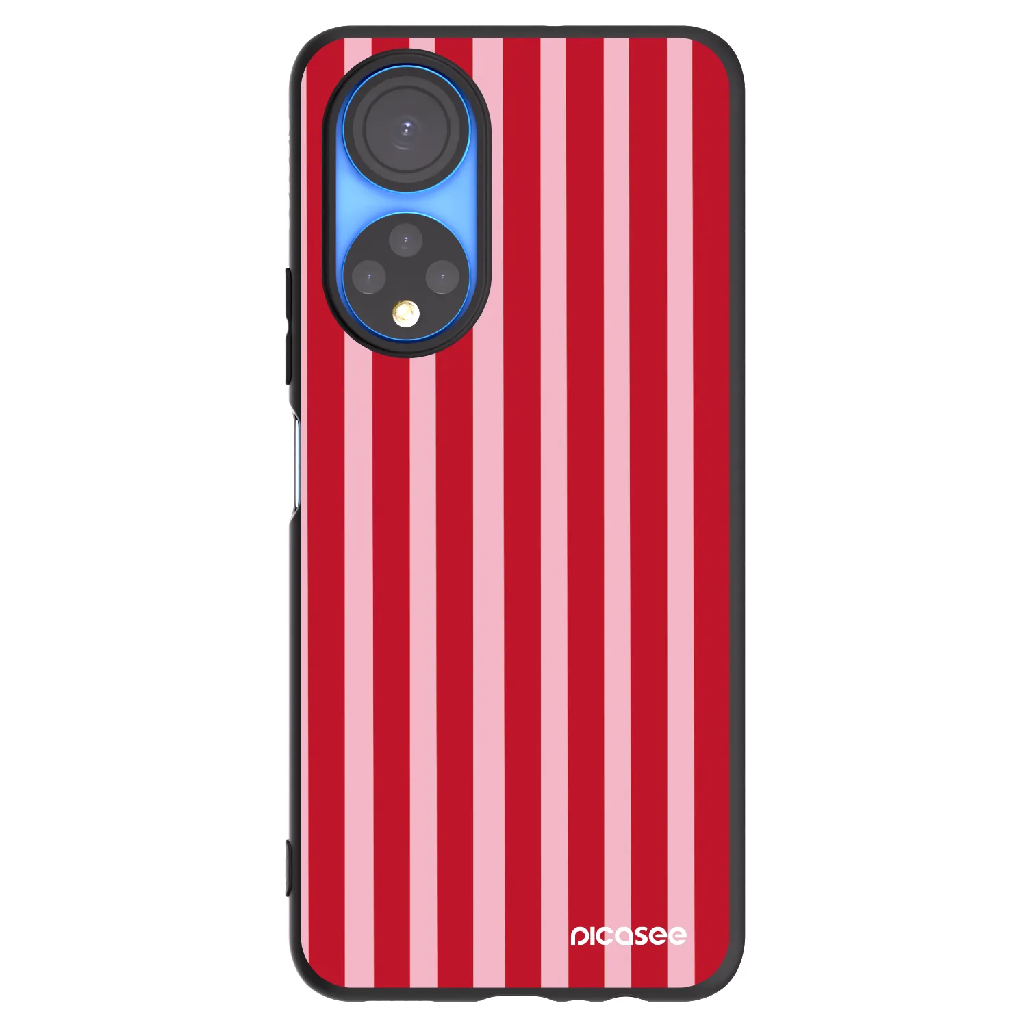 Picasee silikonový černý obal pro Honor X7 - Lines red