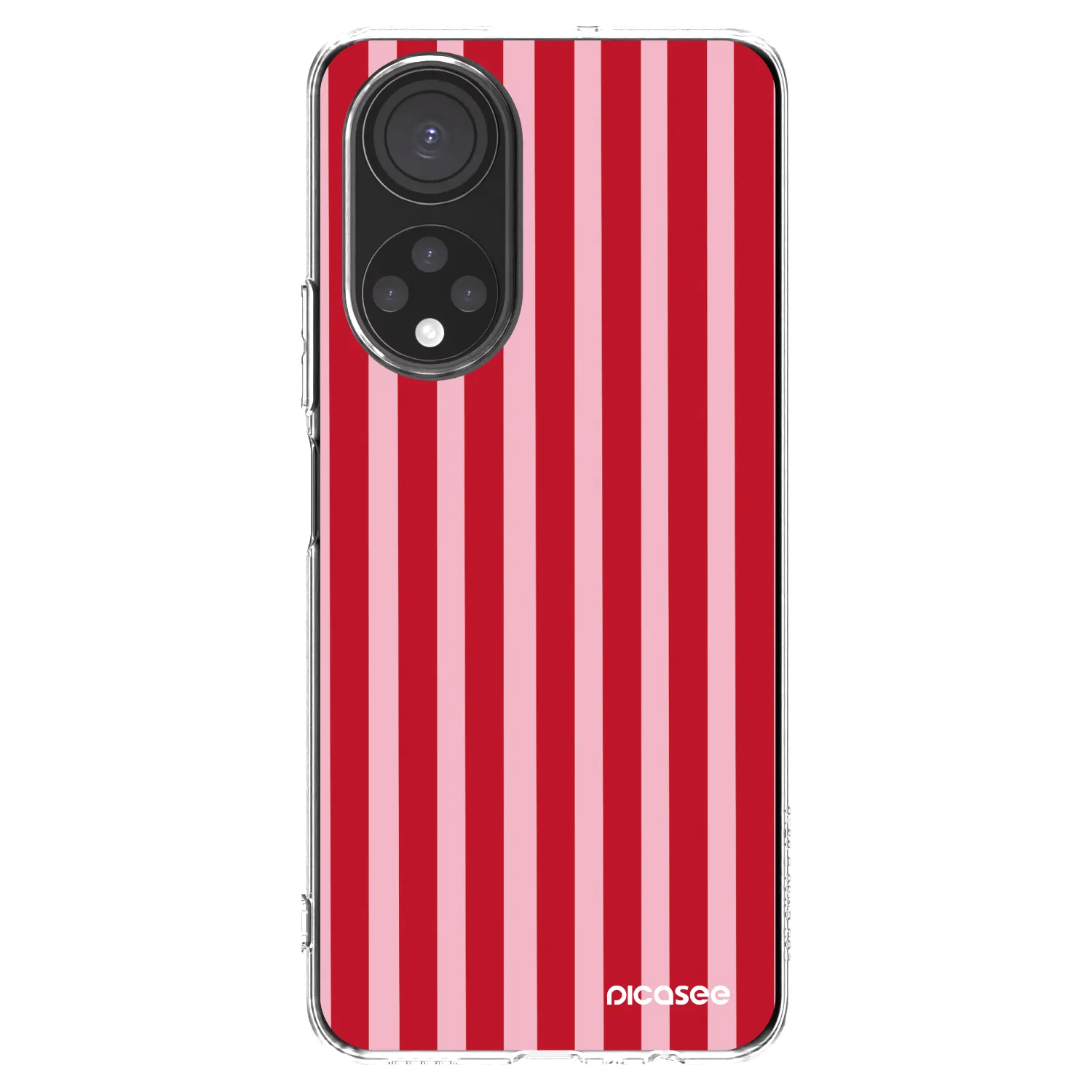 Picasee silikonový průhledný obal pro Honor X7 - Lines red