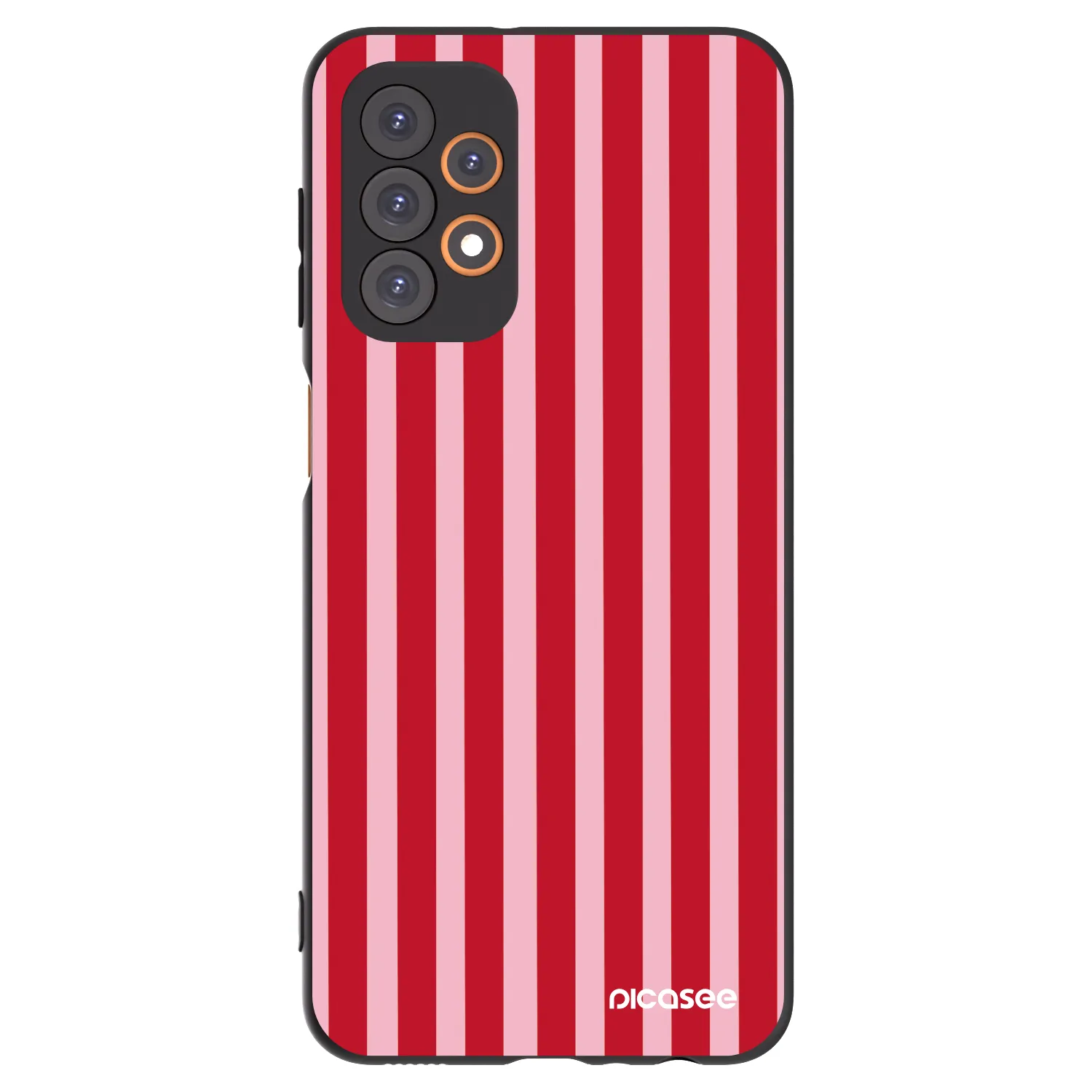 Picasee silikonový černý obal pro Samsung Galaxy A23 A235F 4G - Lines red