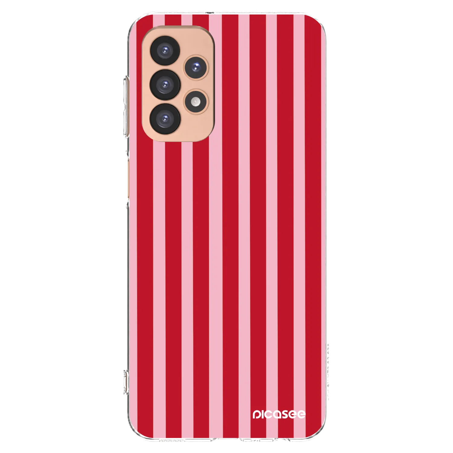 Picasee silikonový průhledný obal pro Samsung Galaxy A23 A236B 5G - Lines red