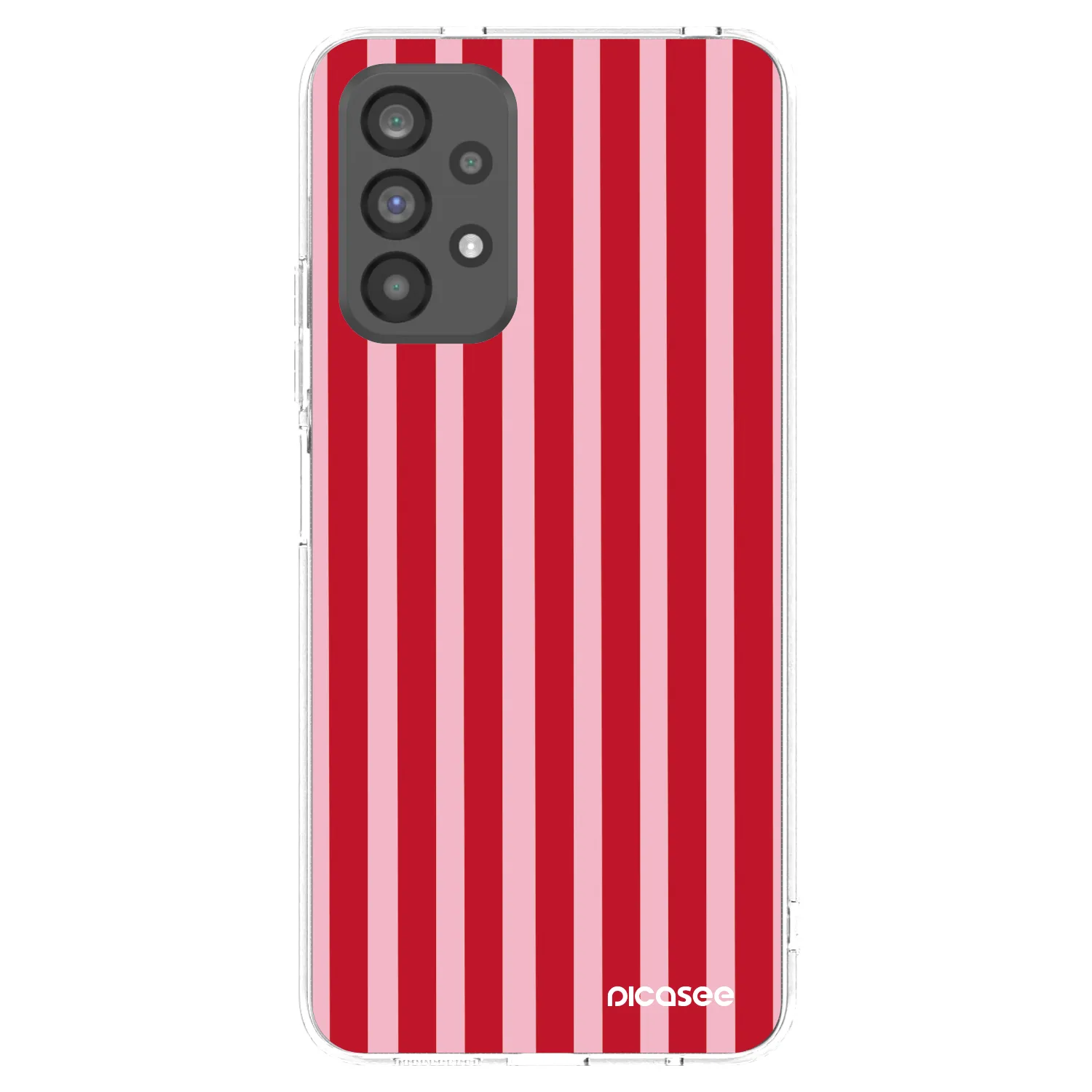 Picasee silikonový průhledný obal pro Samsung Galaxy A73 5G - Lines red