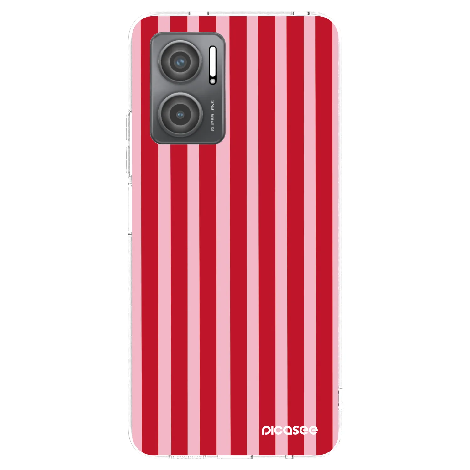 Picasee silikonový průhledný obal pro Xiaomi Redmi 10 5G - Lines red