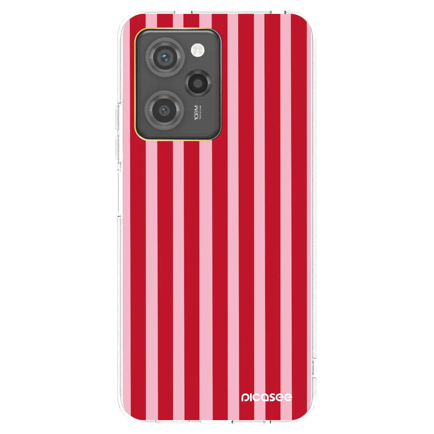 Picasee silikonový průhledný obal pro Xiaomi Poco X5 Pro - Lines red