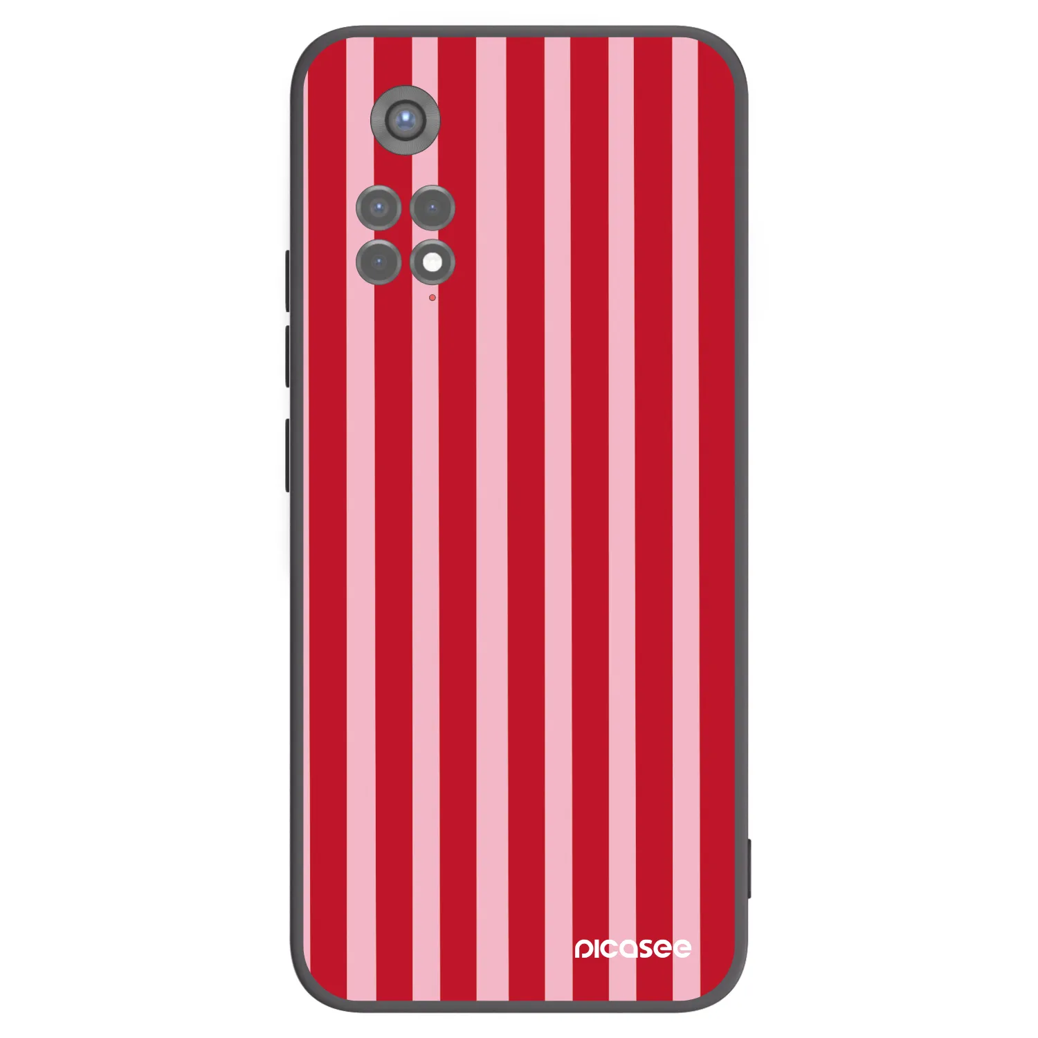 Picasee silikonový černý obal pro Xiaomi Redmi Note 11S 5G - Lines red