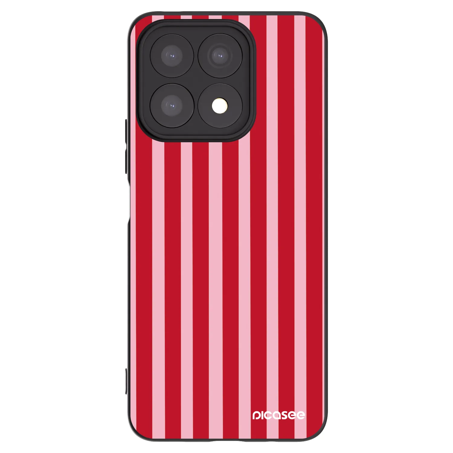 Picasee silikonový černý obal pro Honor X8a - Lines red