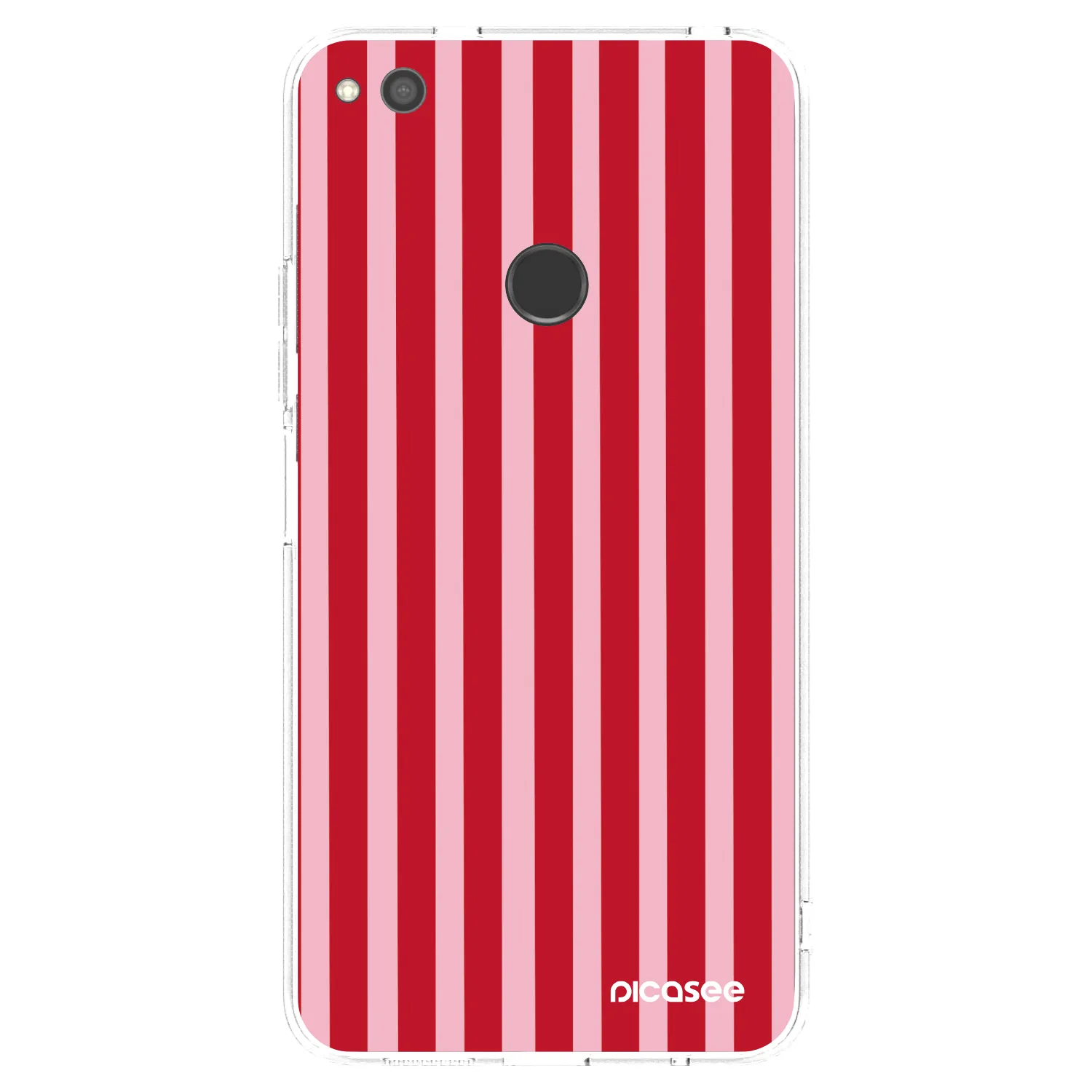 Picasee silikonový průhledný obal pro Huawei P9 Lite 2017 - Lines red