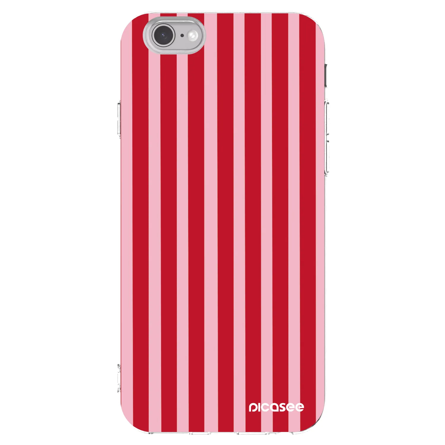 Picasee silikonový průhledný obal pro Apple iPhone 6/6S - Lines red