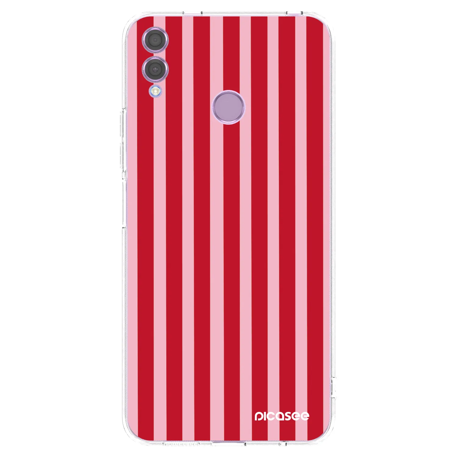Picasee silikonový průhledný obal pro Honor 8X - Lines red