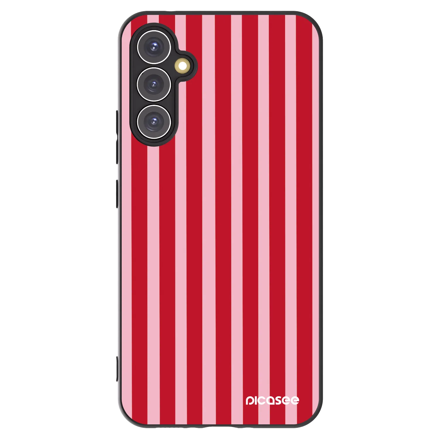 Picasee silikonový černý obal pro Samsung Galaxy A34 5G A346B - Lines red