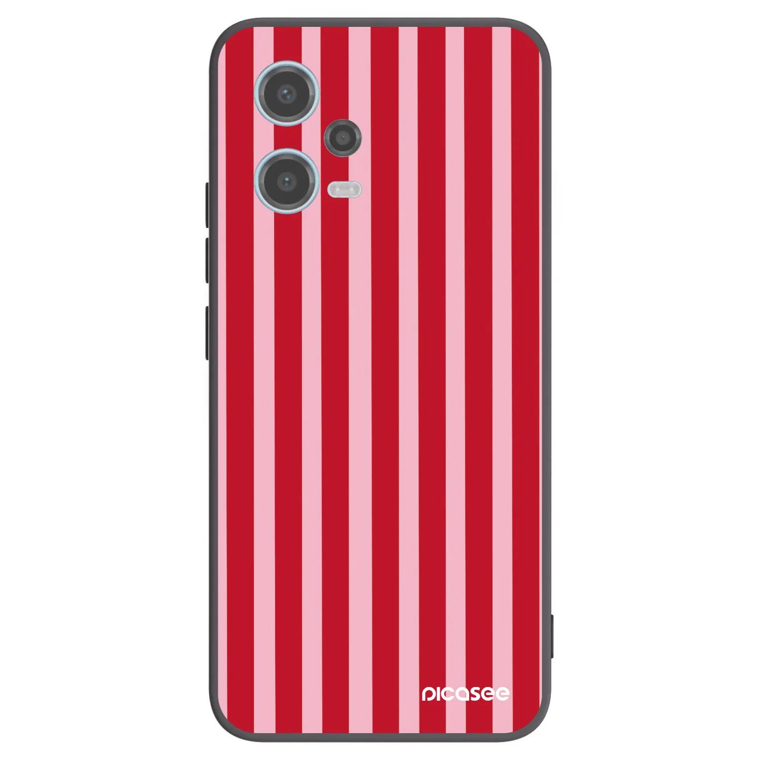 Picasee silikonový černý obal pro Xiaomi Redmi Note 12 5G - Lines red