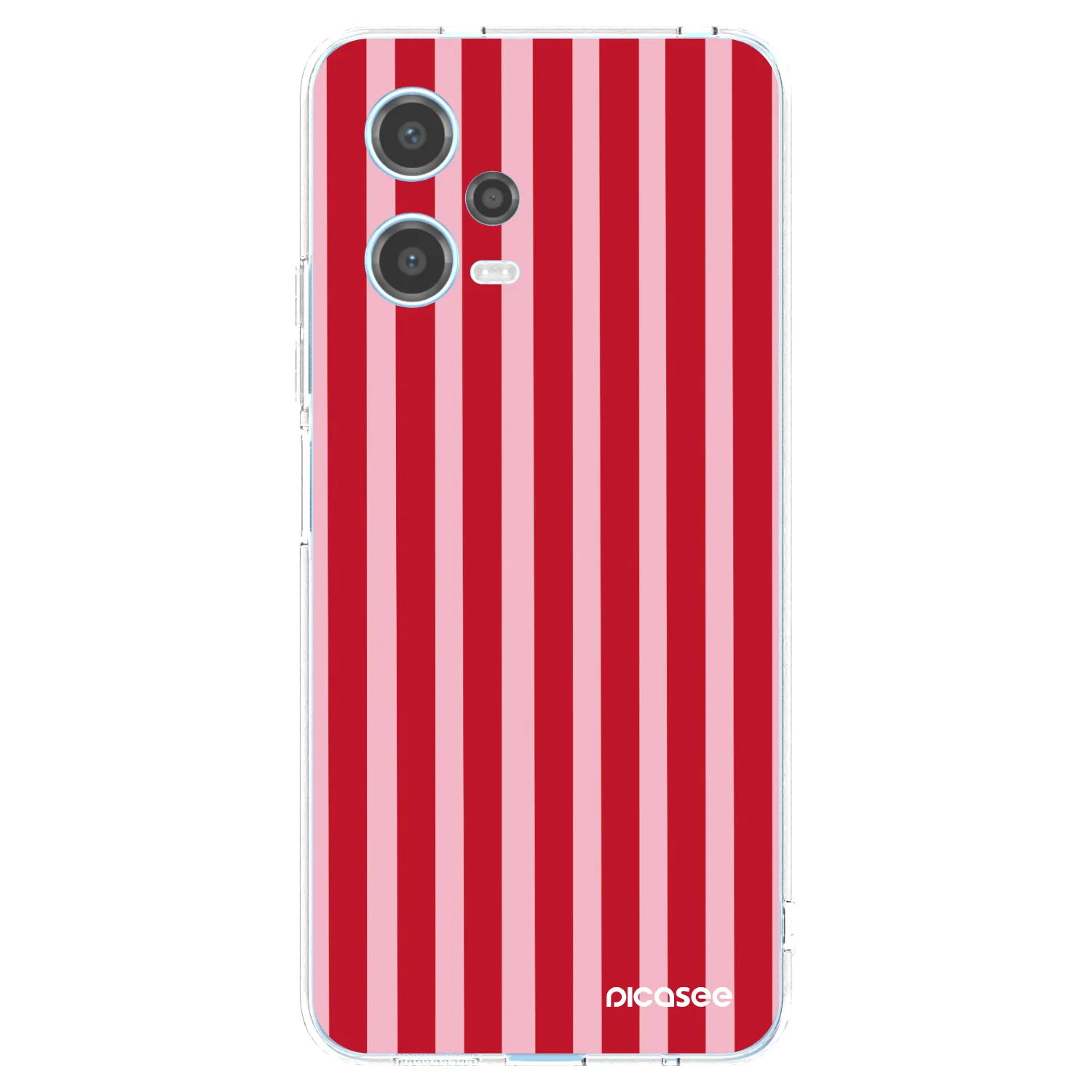 Picasee silikonový průhledný obal pro Xiaomi Redmi Note 12 5G - Lines red