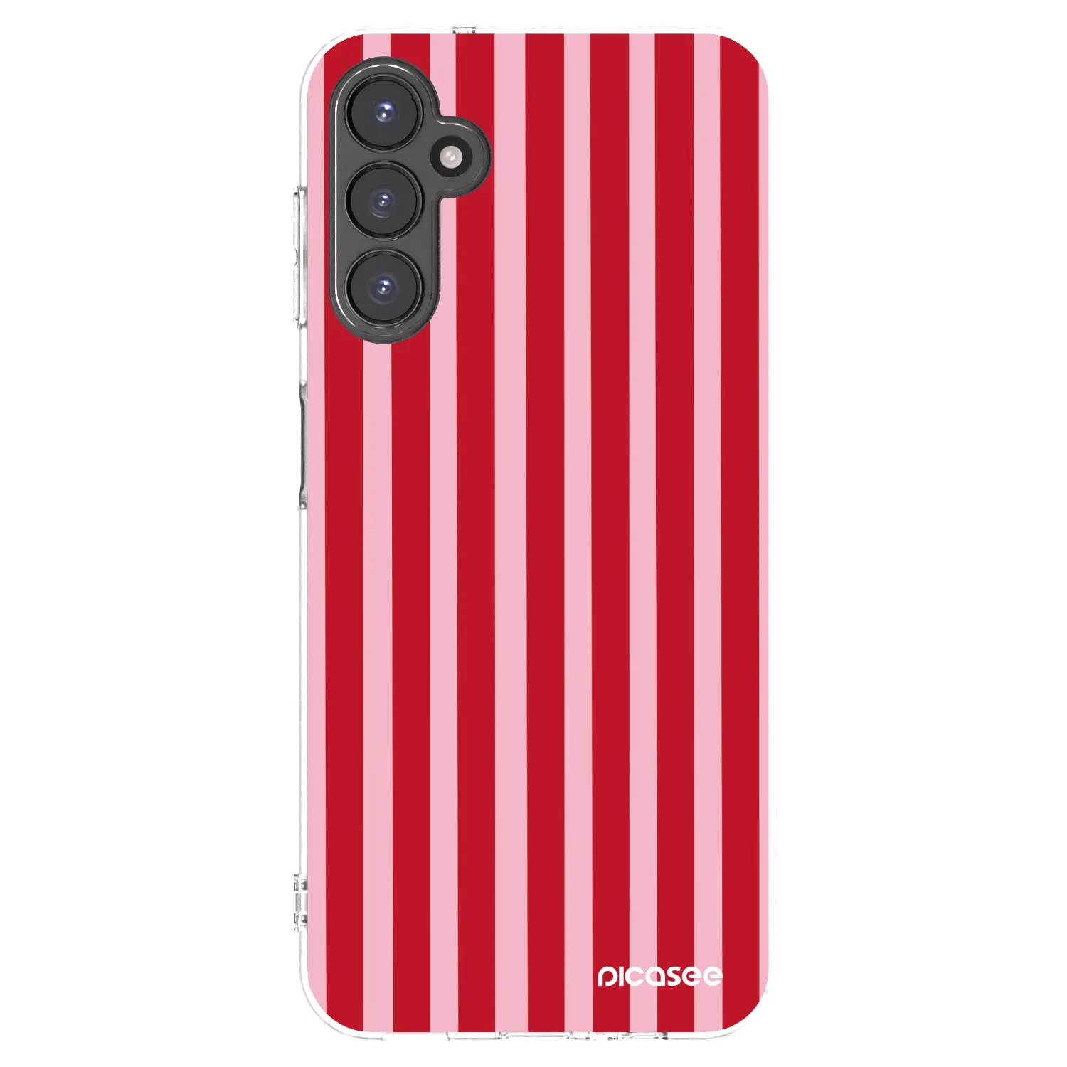 Picasee silikonový průhledný obal pro Samsung Galaxy A14 5G A146P - Lines red