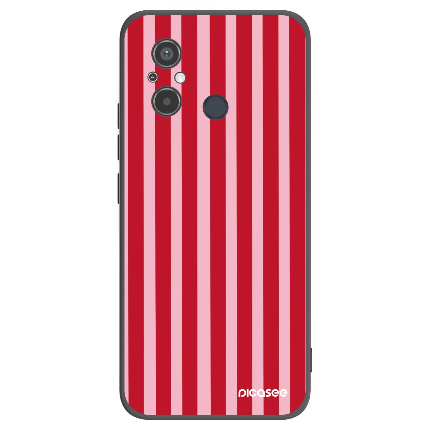 Picasee silikonový černý obal pro Xiaomi Redmi 12C - Lines red