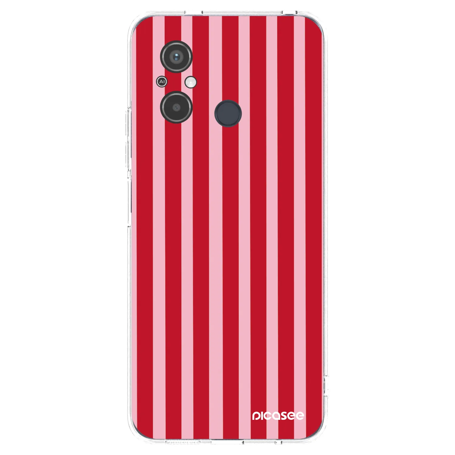 Picasee silikonový průhledný obal pro Xiaomi Redmi 12C - Lines red