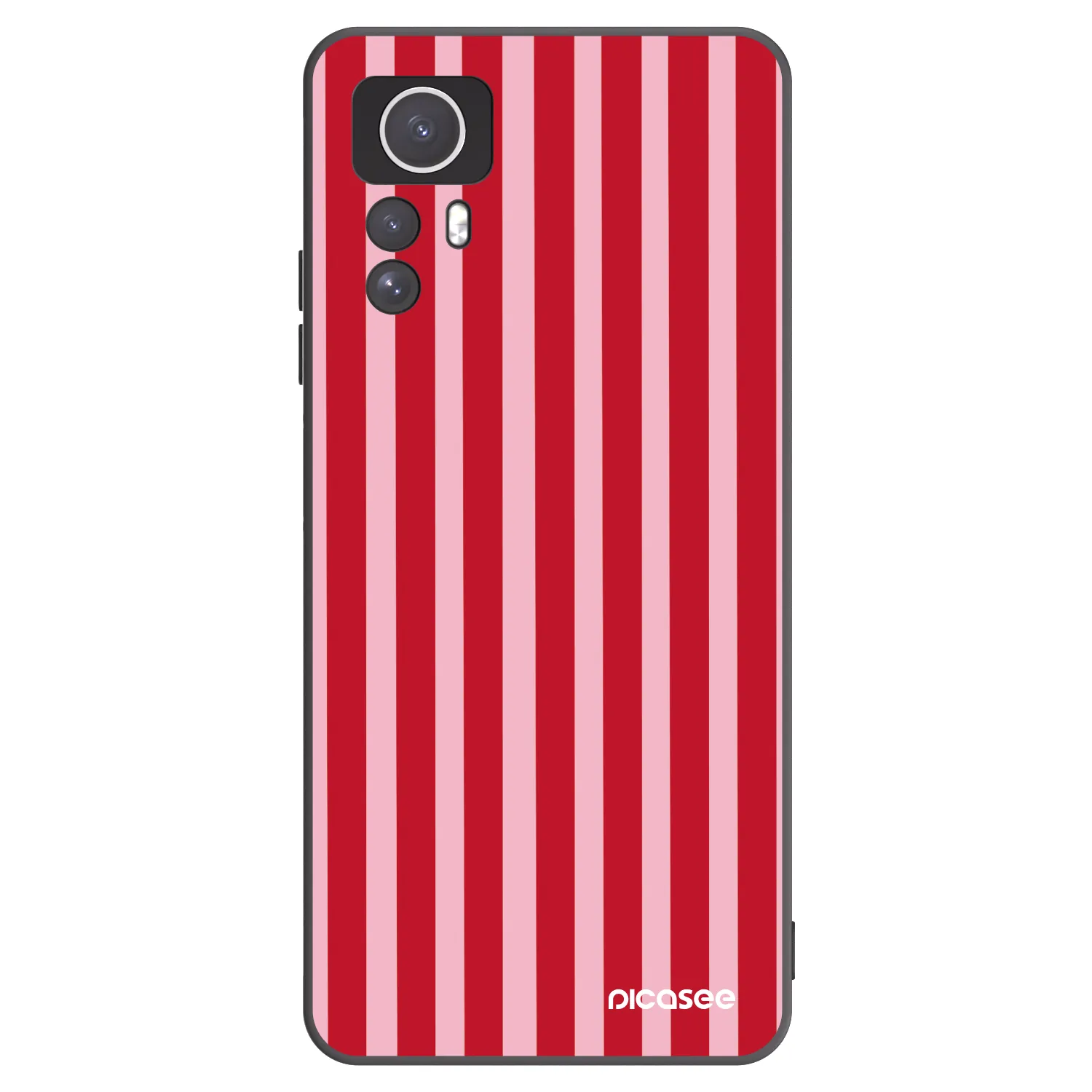 Picasee silikonový černý obal pro Xiaomi Redmi Note 12S - Lines red
