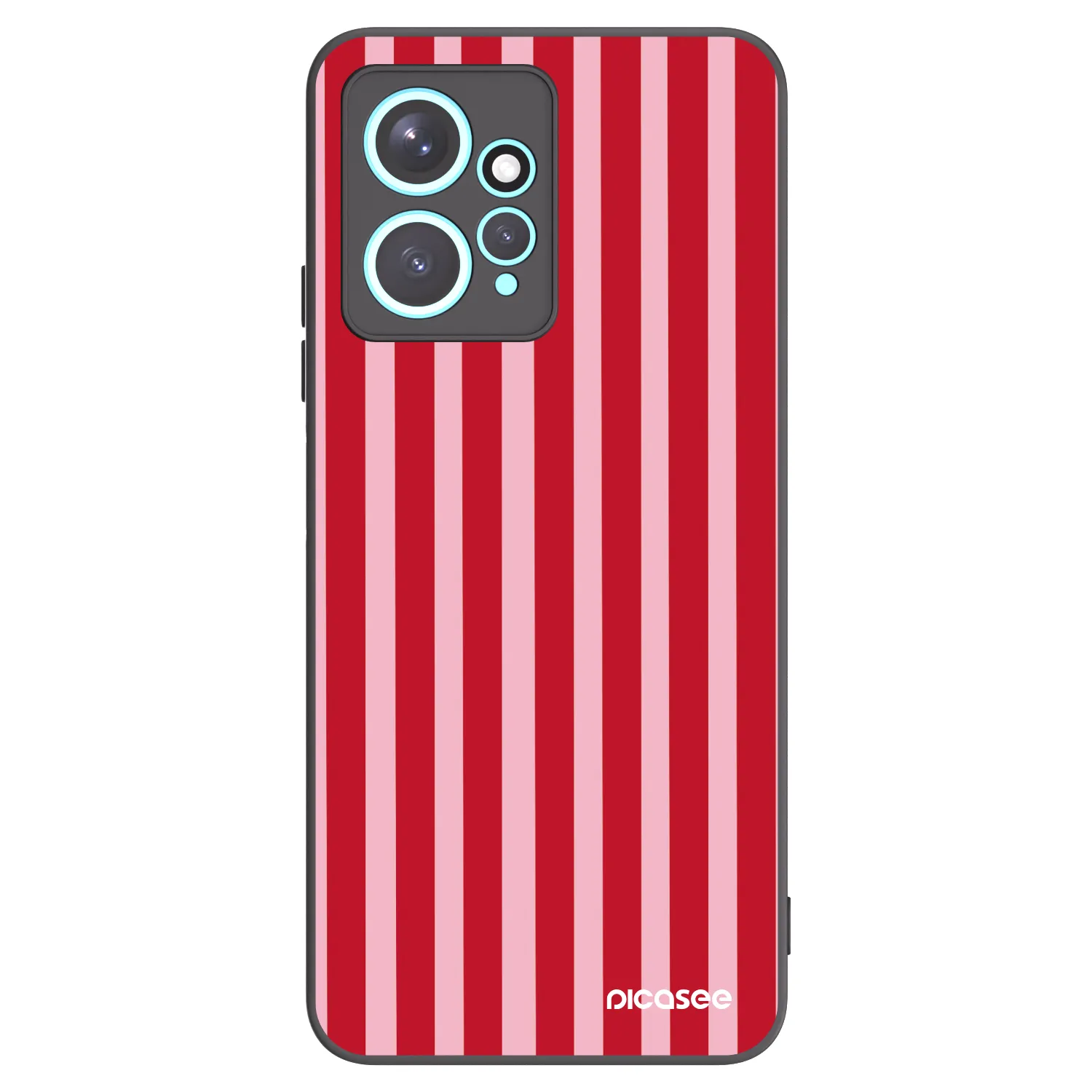 Picasee silikonový černý obal pro Xiaomi Redmi Note 12 4G - Lines red