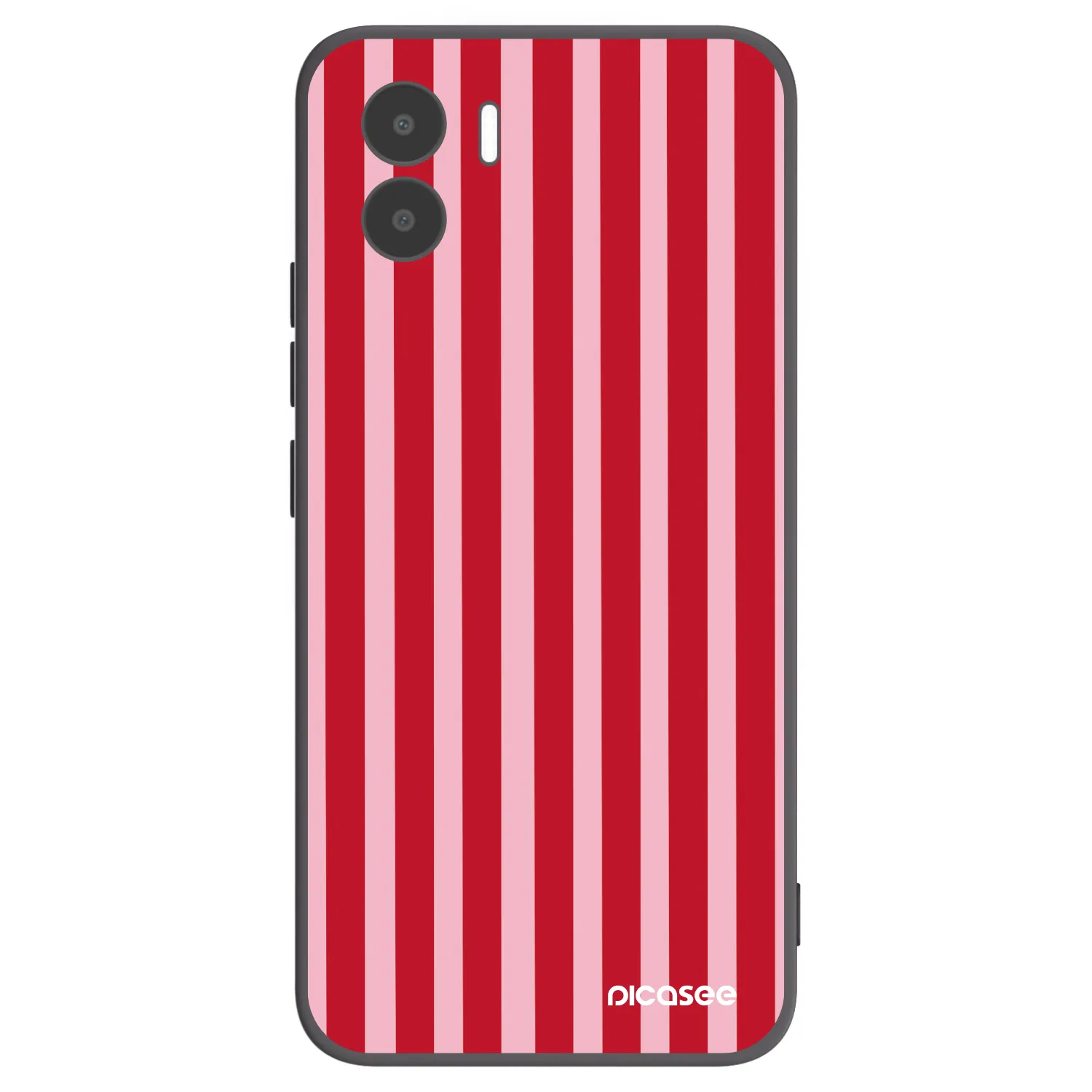 Picasee silikonový černý obal pro Xiaomi Redmi A2 - Lines red