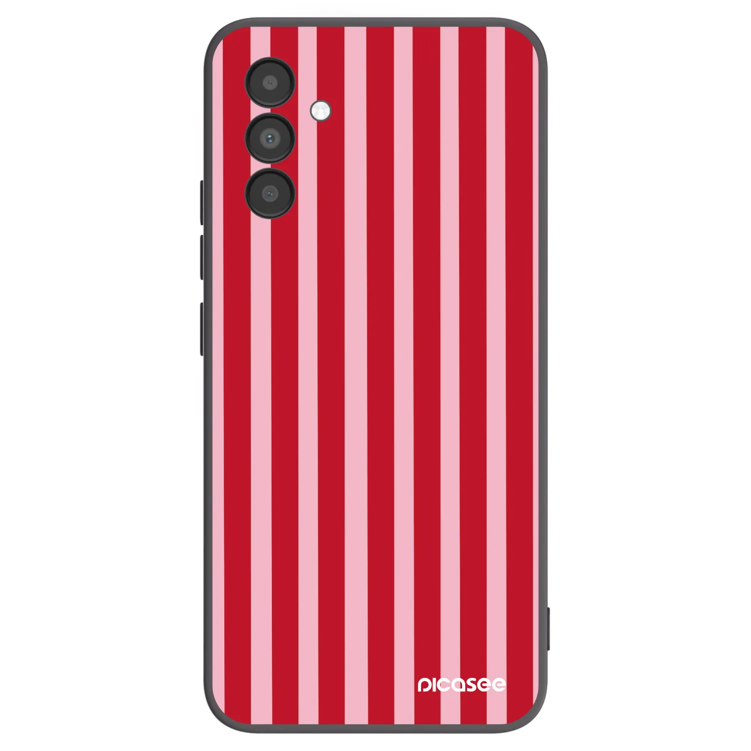 Picasee silikonový černý obal pro Samsung Galaxy A04s A047F - Lines red