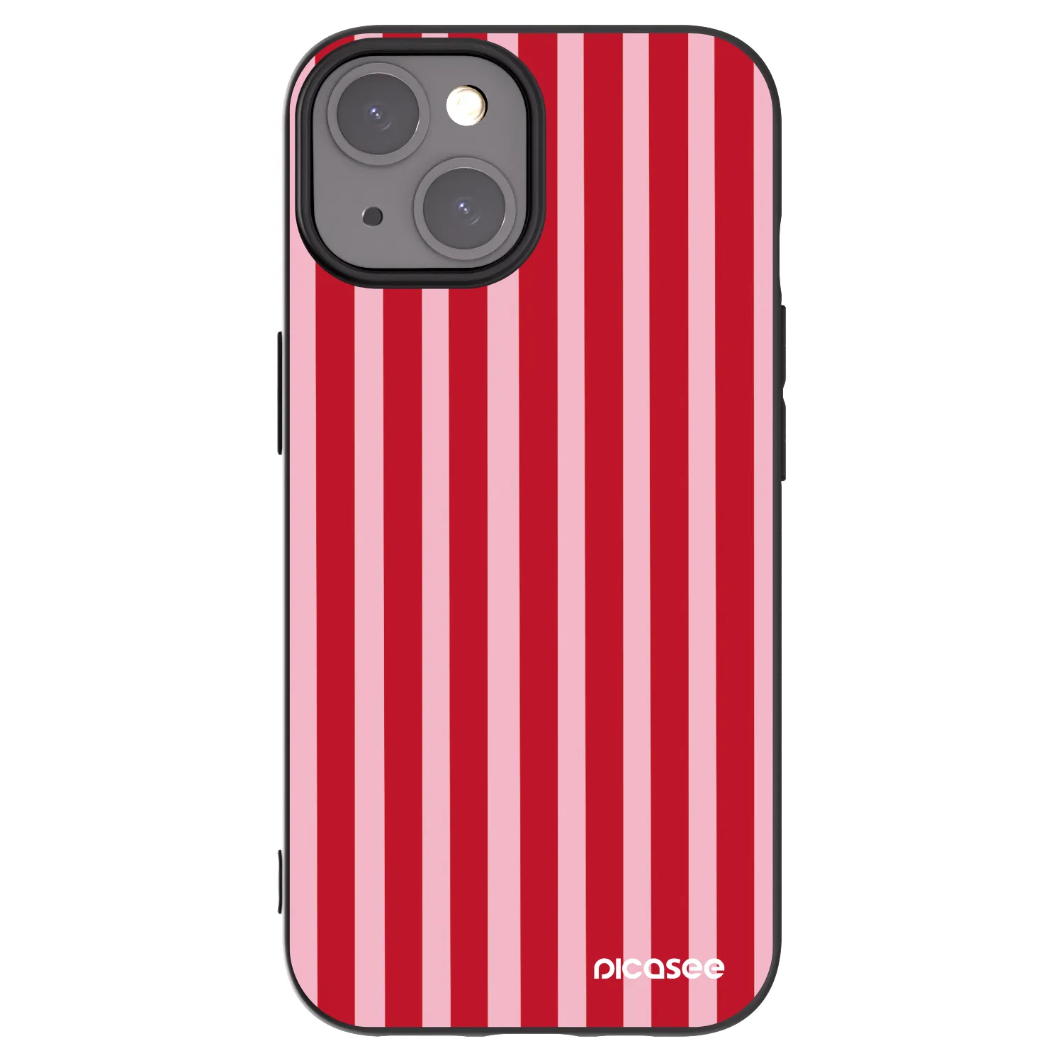 Picasee silikonový černý obal pro Apple iPhone 15 - Lines red