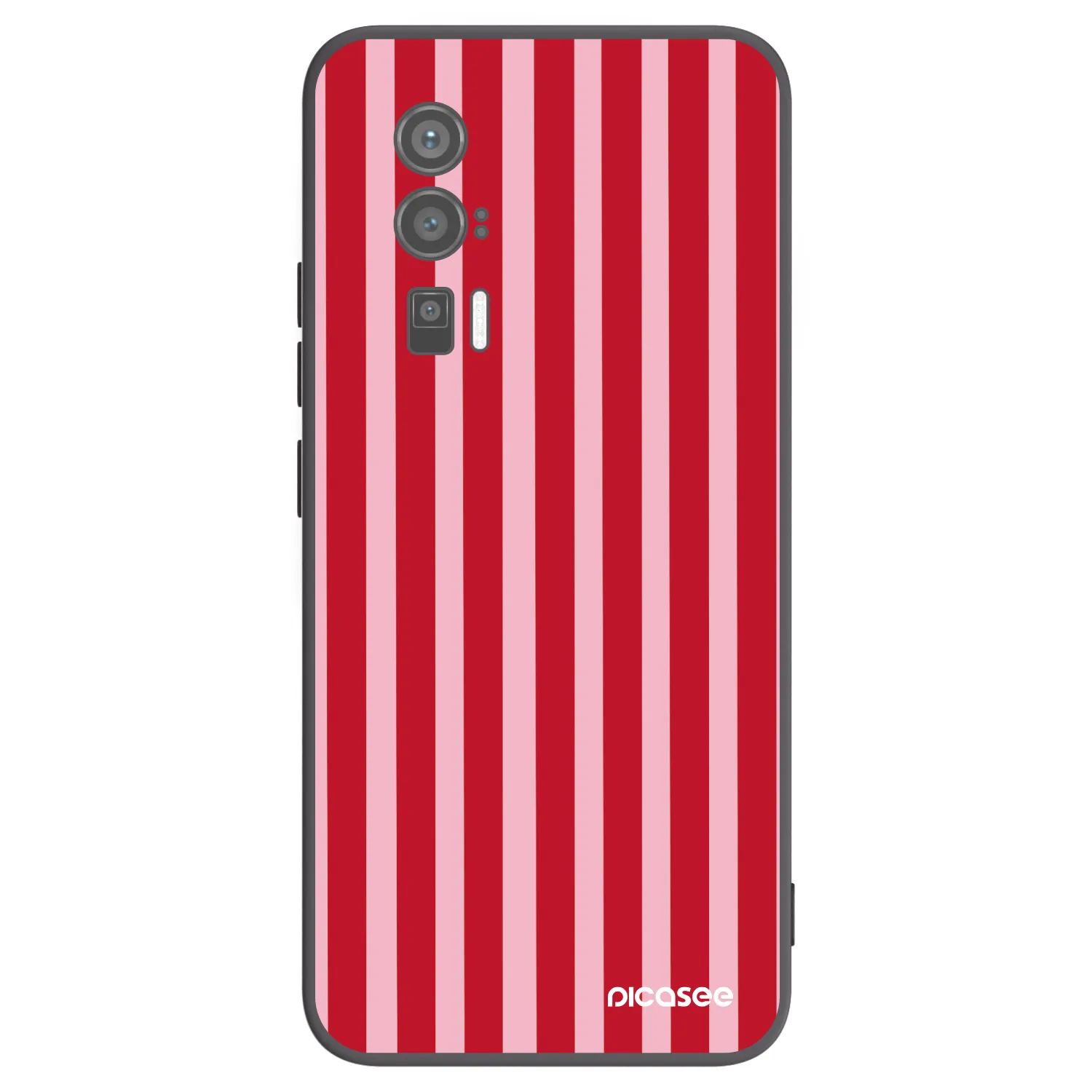 Picasee silikonový černý obal pro Xiaomi Poco F5 Pro 5G - Lines red