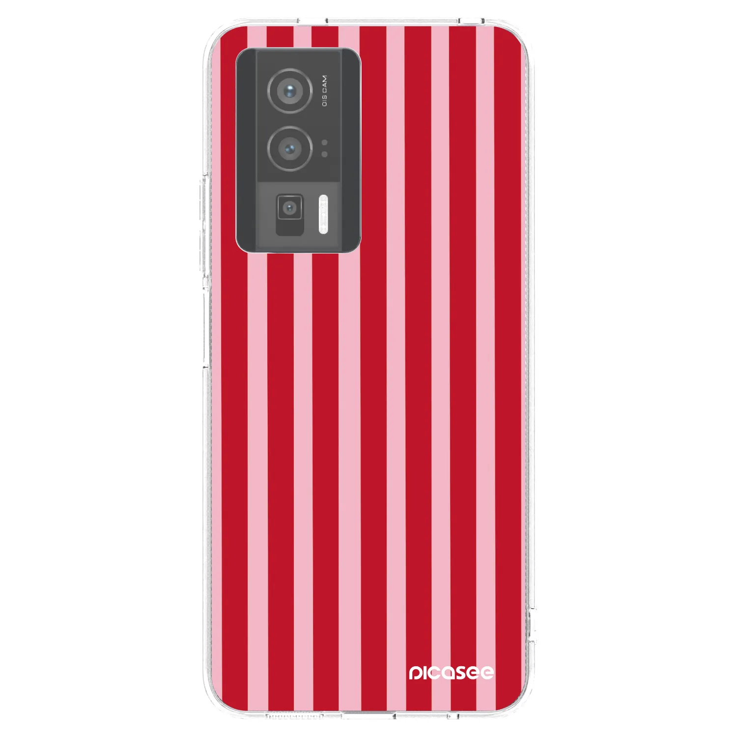 Picasee silikonový průhledný obal pro Xiaomi Poco F5 Pro 5G - Lines red