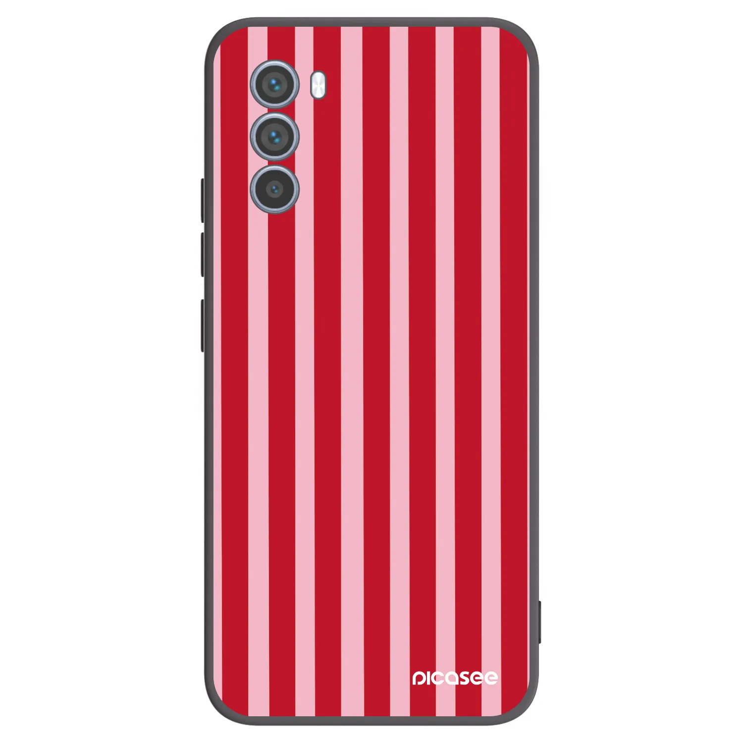 Picasee silikonový černý obal pro Motorola Moto G62 - Lines red