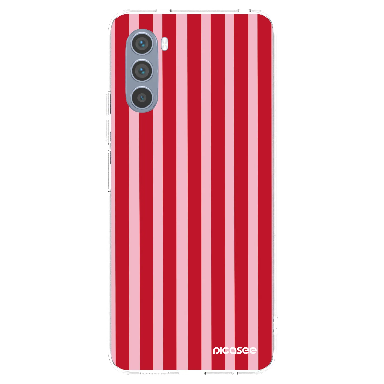 Picasee silikonový průhledný obal pro Motorola Moto G62 - Lines red