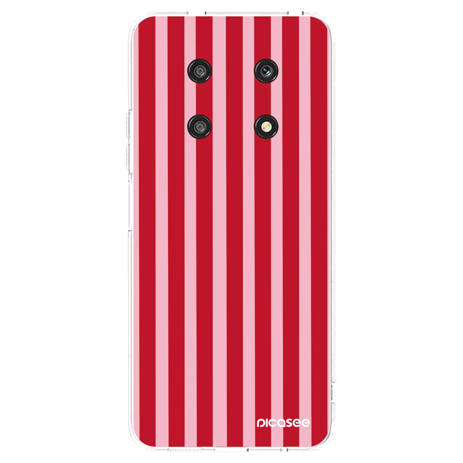 Picasee silikonový průhledný obal pro Honor Magic4 Lite 5G - Lines red
