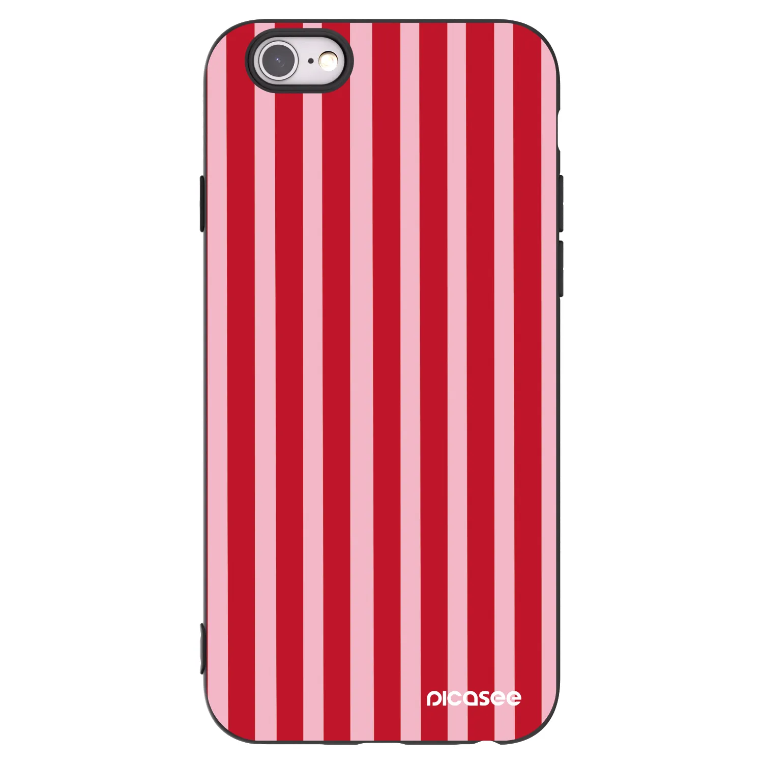 Picasee silikonový černý obal pro Apple iPhone 6/6S - Lines red