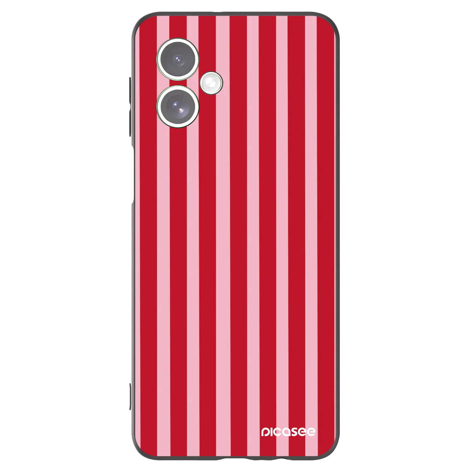 Picasee silikonový černý obal pro Motorola Moto G54 5G - Lines red