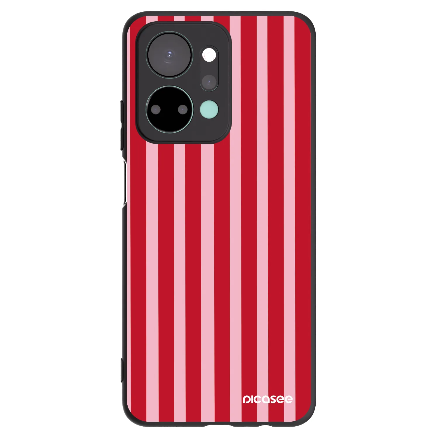 Picasee silikonový černý obal pro Honor X7a - Lines red